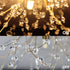Modern Crystal Semi Flush Ceiling Light 4-Light Dandelion Chrome